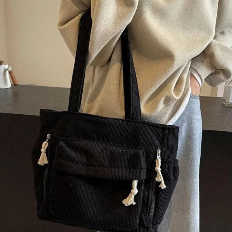 Corduroy Travel Shoulder Bag