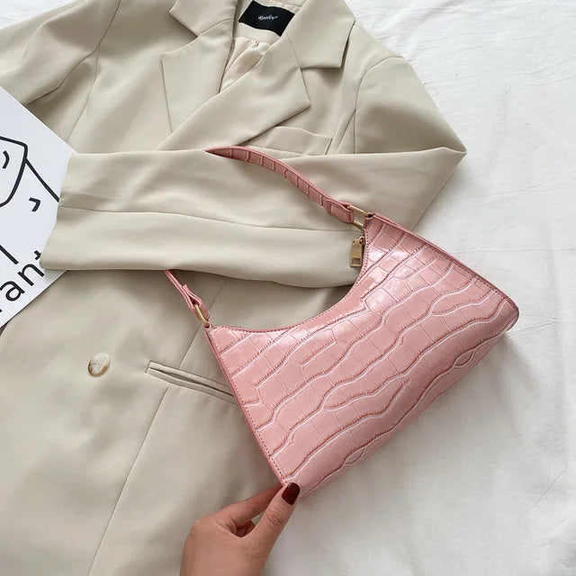 Croc Embossed Underarm Bag