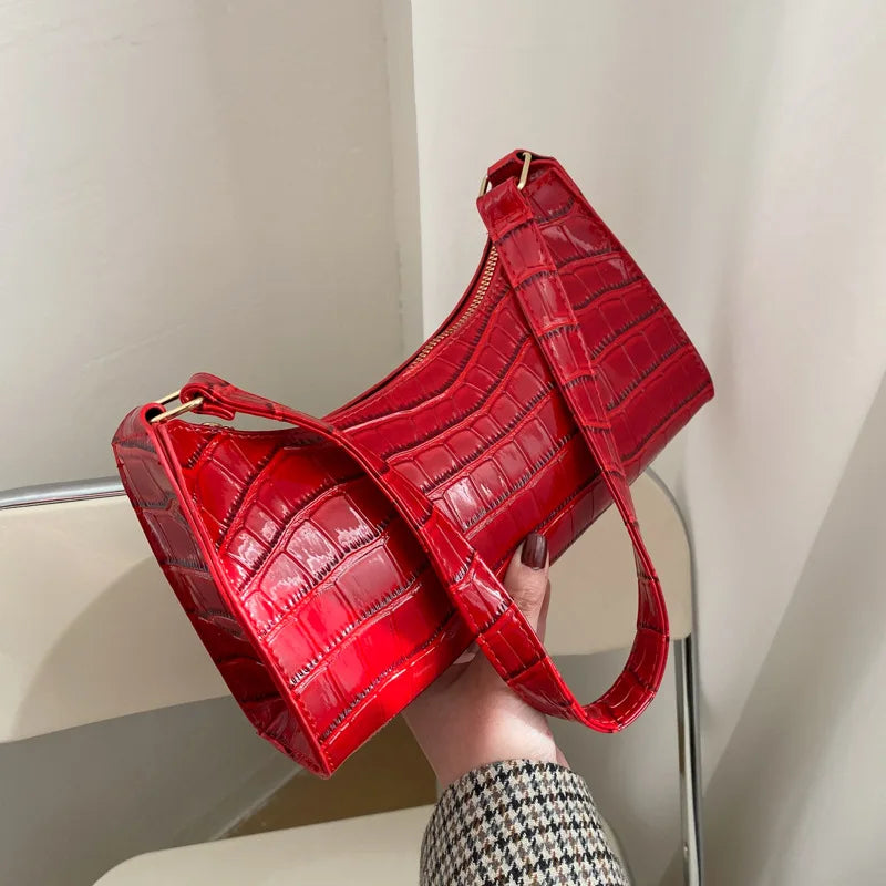 Croc Embossed Underarm Bag