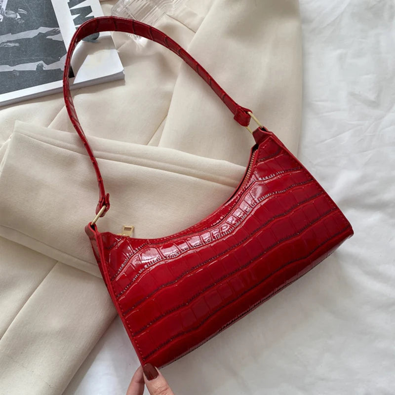 Croc Embossed Underarm Bag