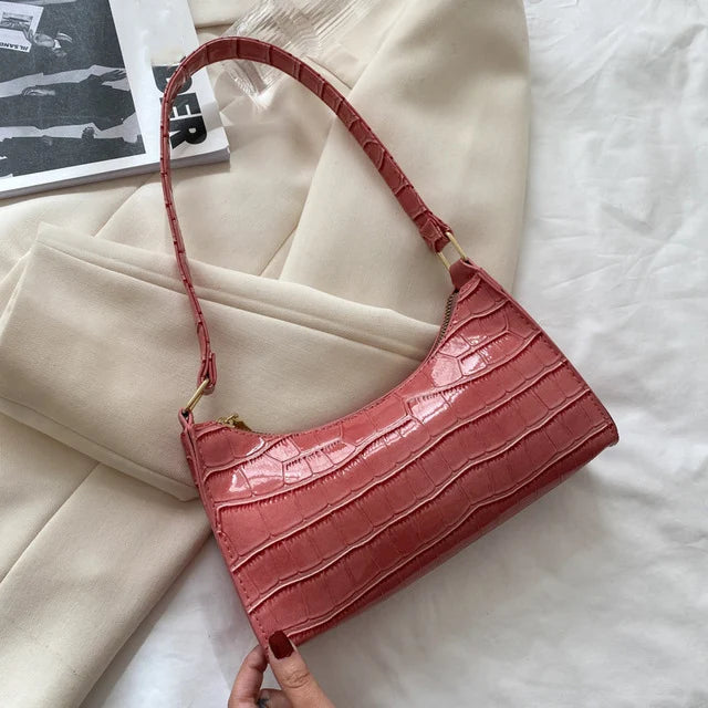 Croc Embossed Underarm Bag