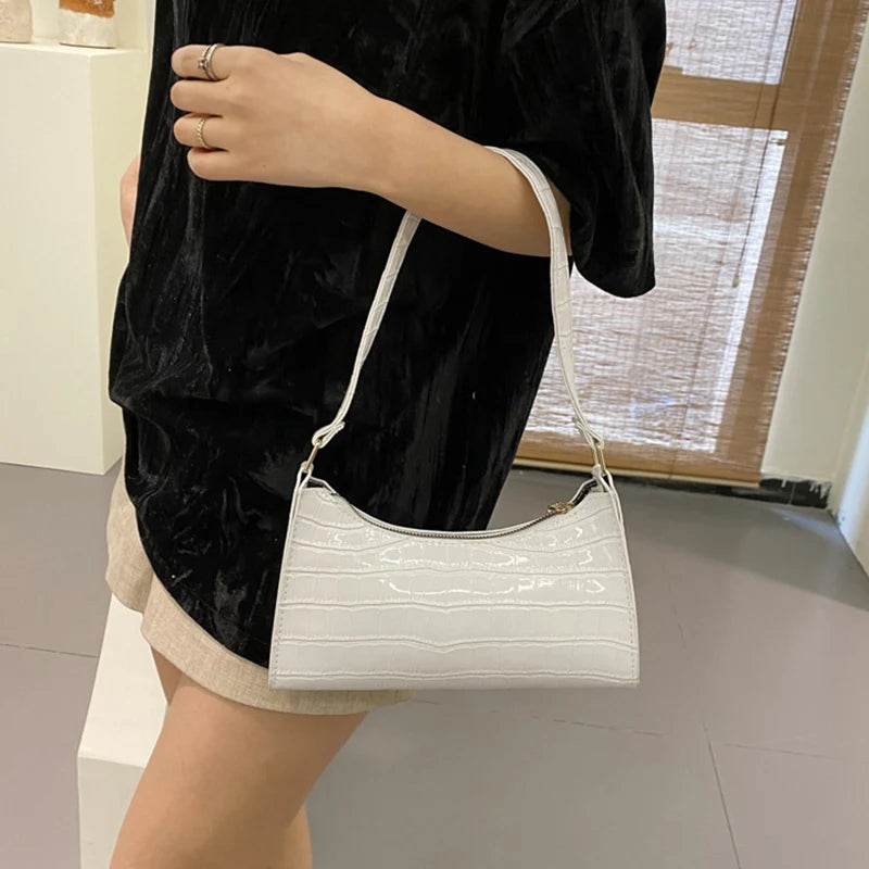Croc Embossed Underarm Bag