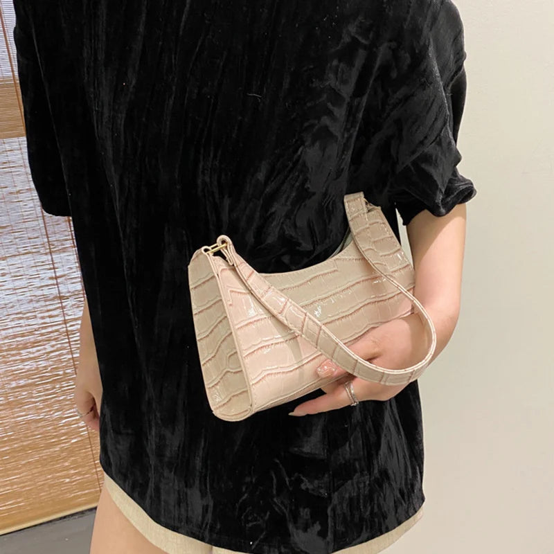 Croc Embossed Underarm Bag