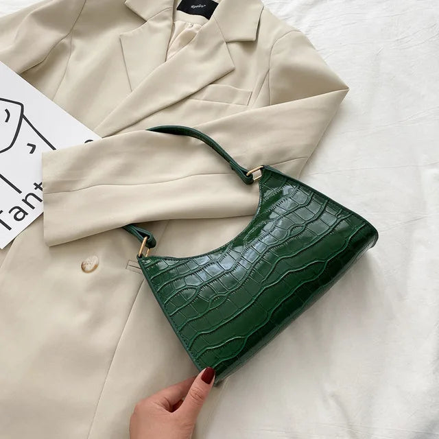 Croc Embossed Underarm Bag