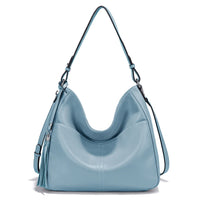 Elegant Tassel Soft Leather Hobo
