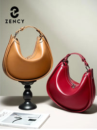 Cowhide Leather Top Handle Hobo