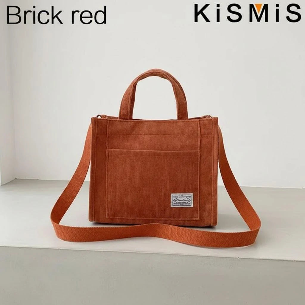 Corduroy Square Crossbody Bag