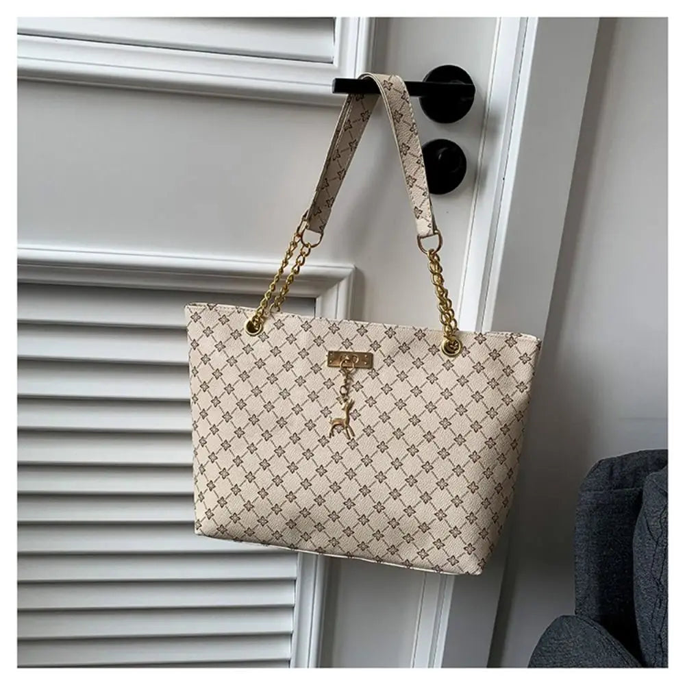 Printed Large Shopper Tote Bag