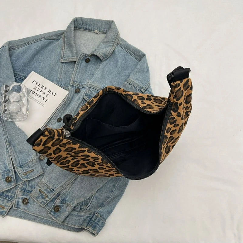 Leopard Print Hobo Bag