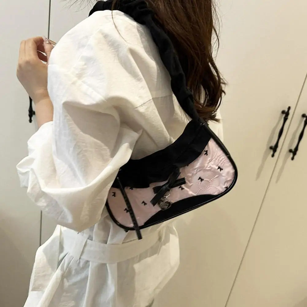 Mini Grid Pattern Underarm Bag