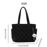Diamond Pattern Cotton Tote Bag