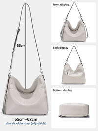 Elegant Tassel Soft Leather Hobo