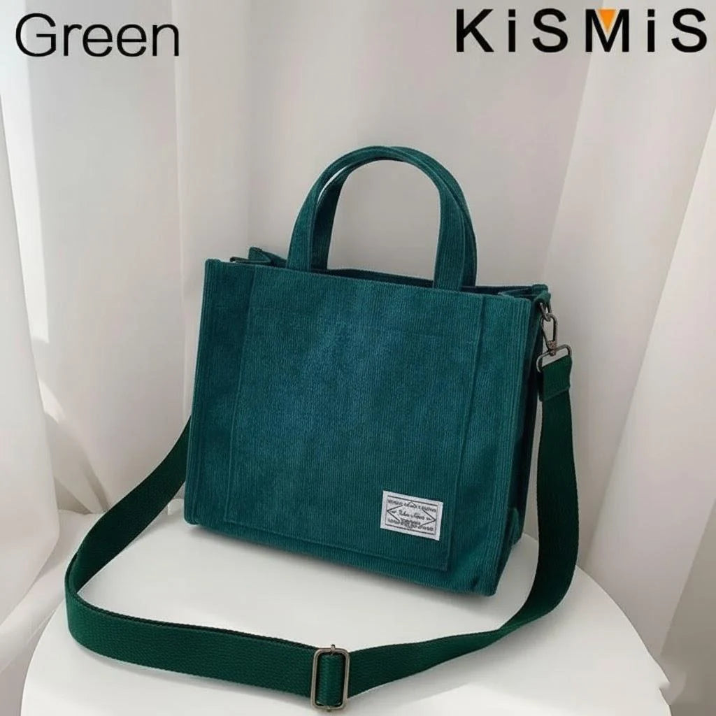 Corduroy Square Crossbody Bag