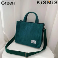 Corduroy Square Crossbody Bag