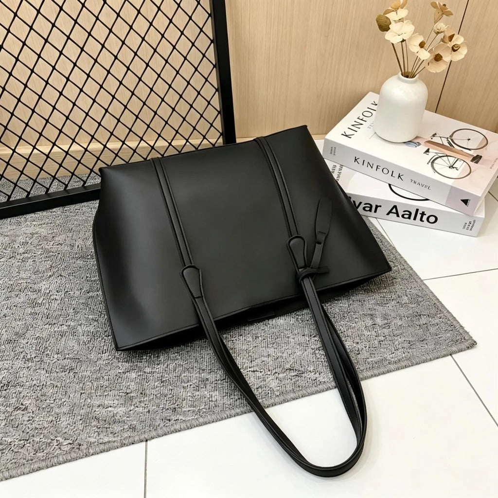 Soft Leather Slouch Tote Bag