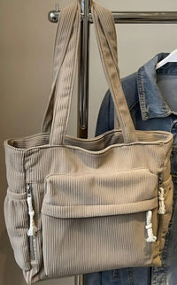 Corduroy Travel Shoulder Bag