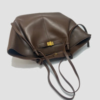 Trapeze Lock Tote Handbag