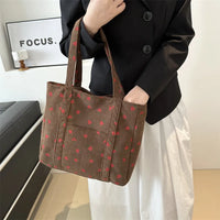 Strawberry Corduroy Tote Bag