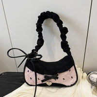 Mini Grid Pattern Underarm Bag