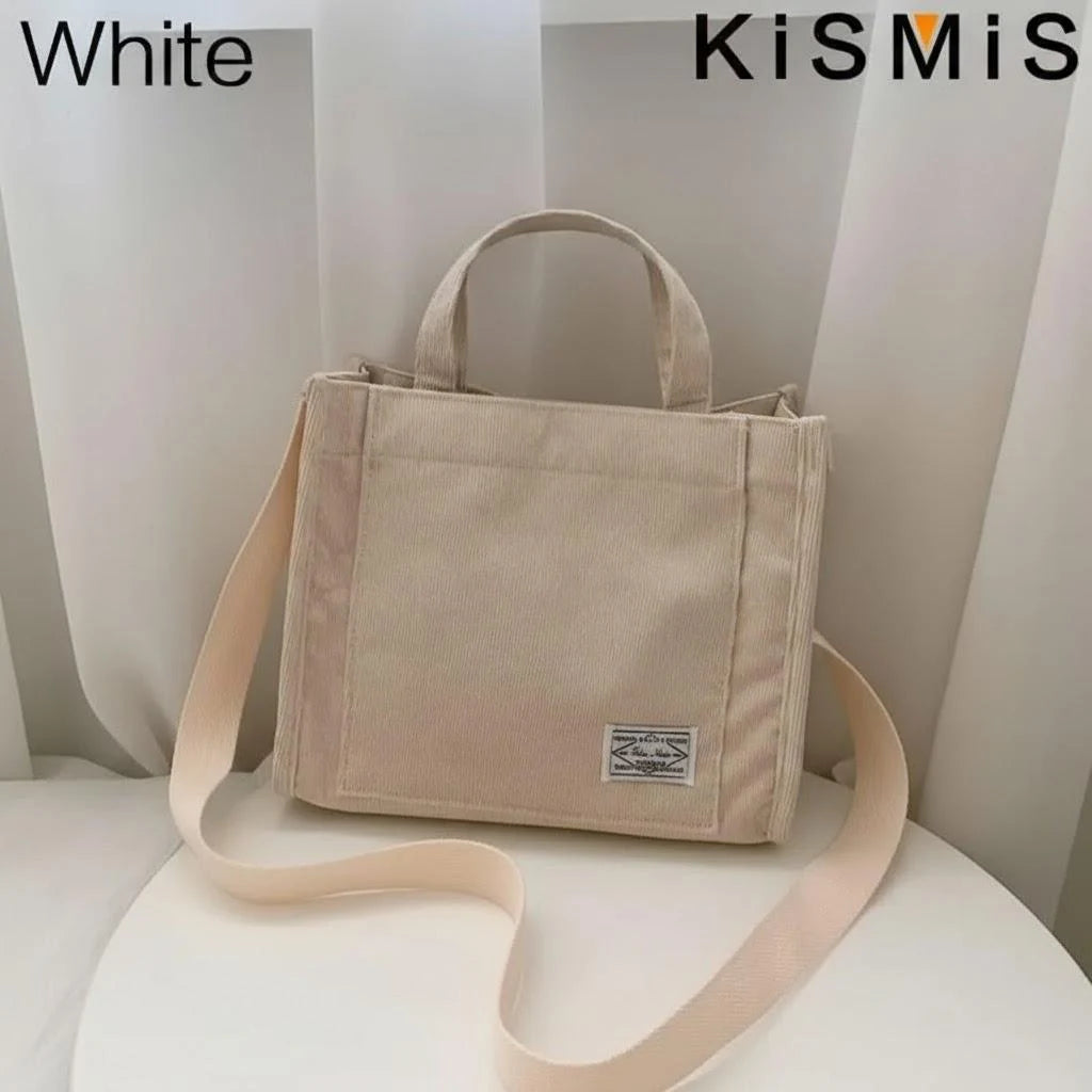 Corduroy Square Crossbody Bag