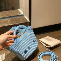 Woven Straw Basket Bag