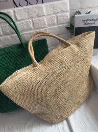 Hand Woven Rattan Beach Tote