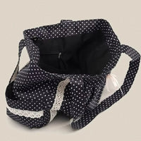 Vintage Lace Polka Dot Tote