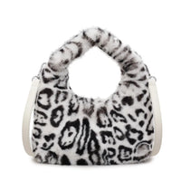 Fluffy Leopard Plush Shoulder Bag