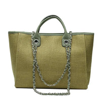 Chain Strap Shoulder Tote Bag