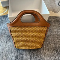 Woven Straw Basket Bag