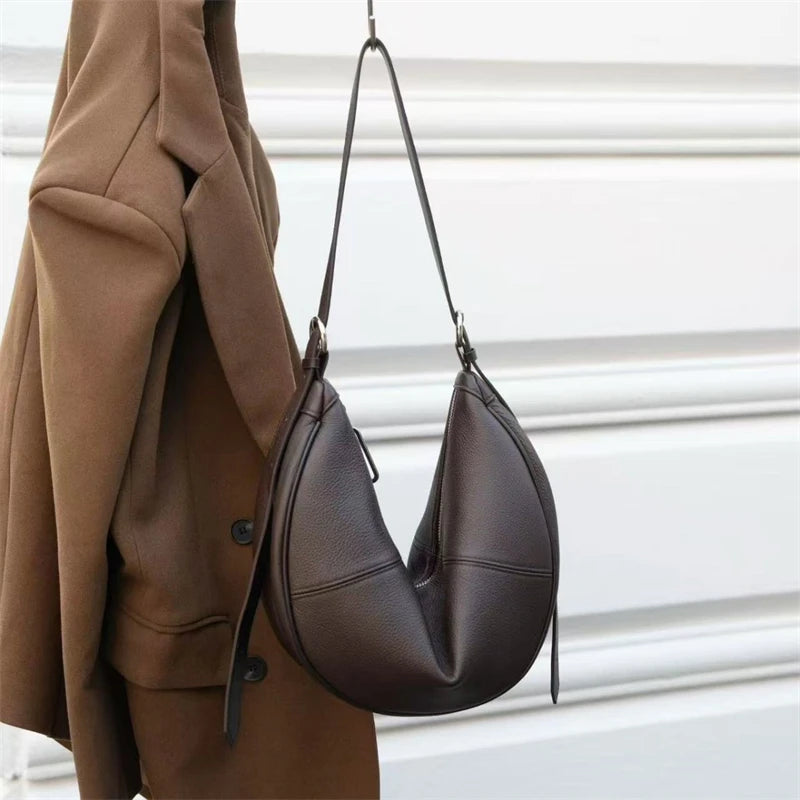 Soft Cowhide Leather Shoulder Bag