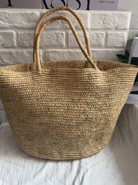 Hand Woven Rattan Beach Tote