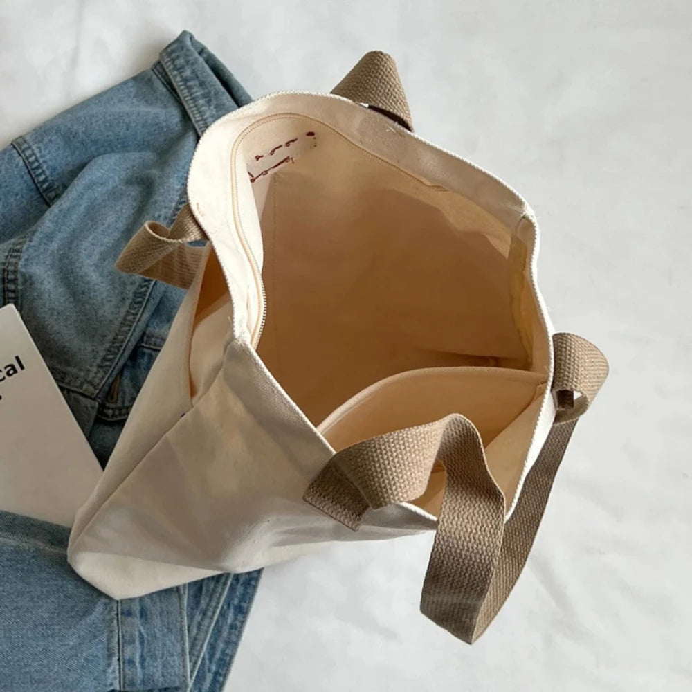 Stitched Canvas Commuter Tote