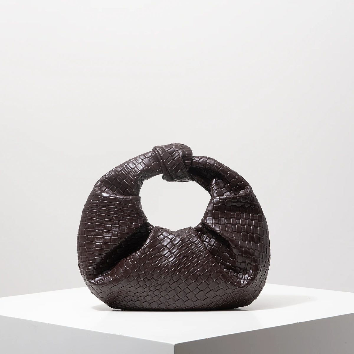 Knotted Pleated Evening Clutch