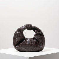 Knotted Pleated Evening Clutch