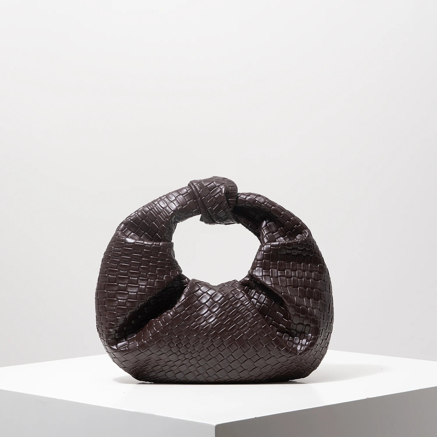 Knotted Pleated Evening Clutch