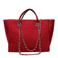 Chain Strap Shoulder Tote Bag