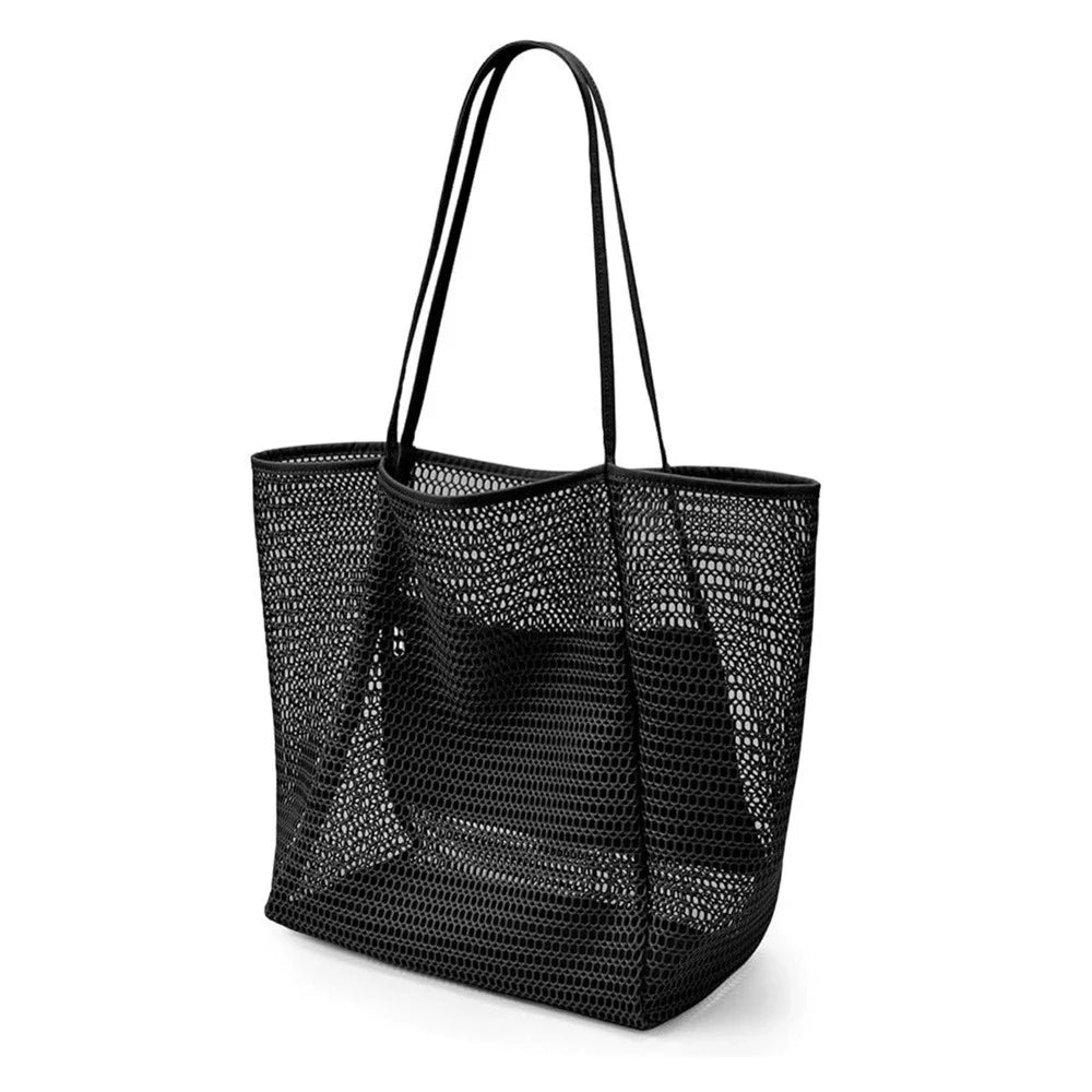 Foldable Mesh Beach Tote