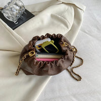 Pleated Chain Shoulder Bag