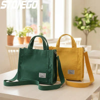 Corduroy Square Crossbody Bag