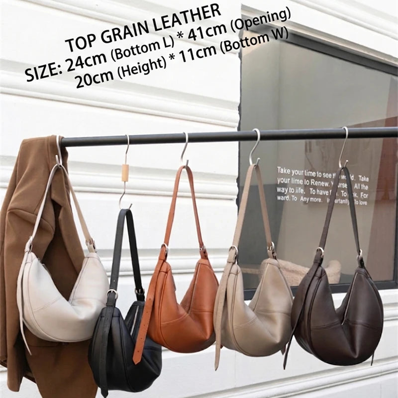 Soft Cowhide Leather Shoulder Bag