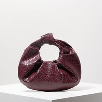 Knotted Pleated Evening Clutch