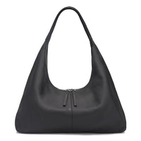 Large Genuine Leather Hobo Tote