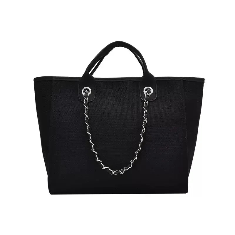Chain Strap Shoulder Tote Bag
