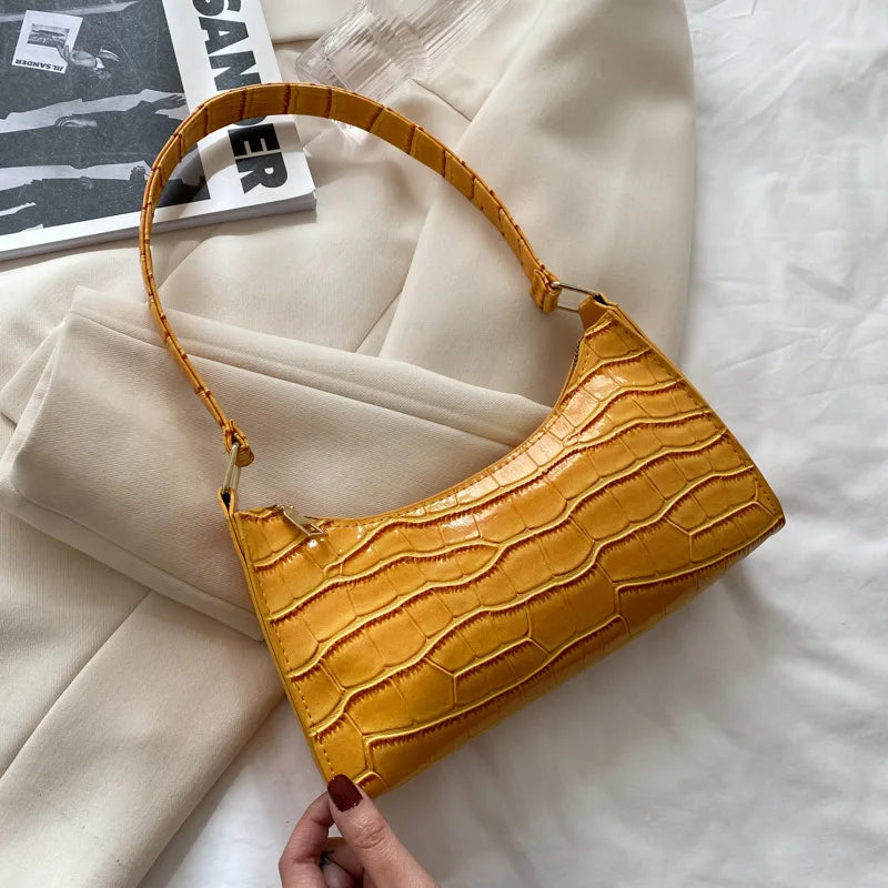 Croc Embossed Underarm Bag