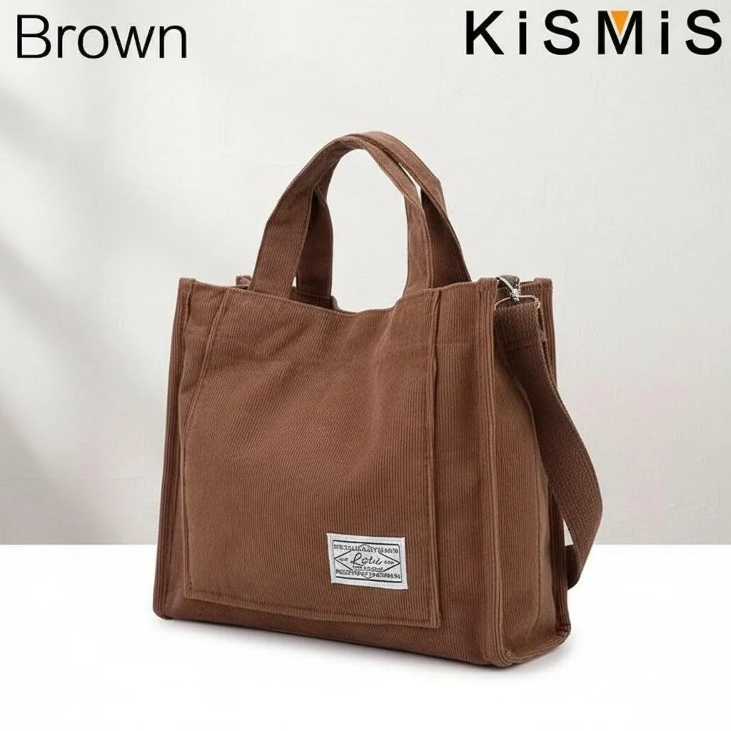 Corduroy Square Crossbody Bag