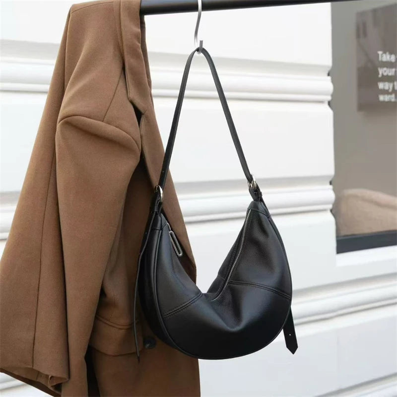 Soft Cowhide Leather Shoulder Bag