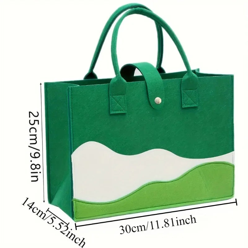 Striped Canvas Shopper Tote