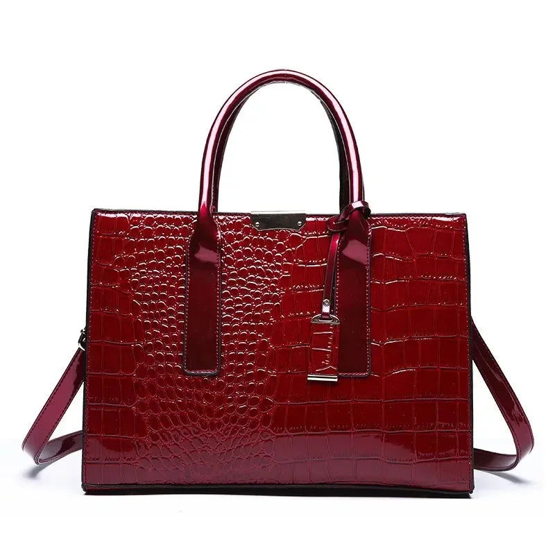 Croc Pattern Business Tote Bag