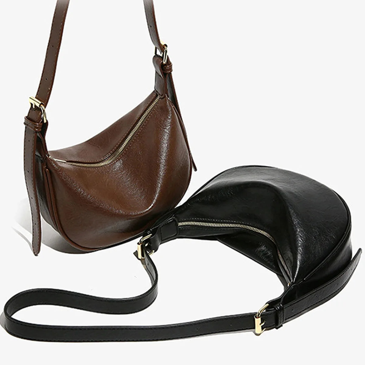 Vintage Croissant Shoulder Bag